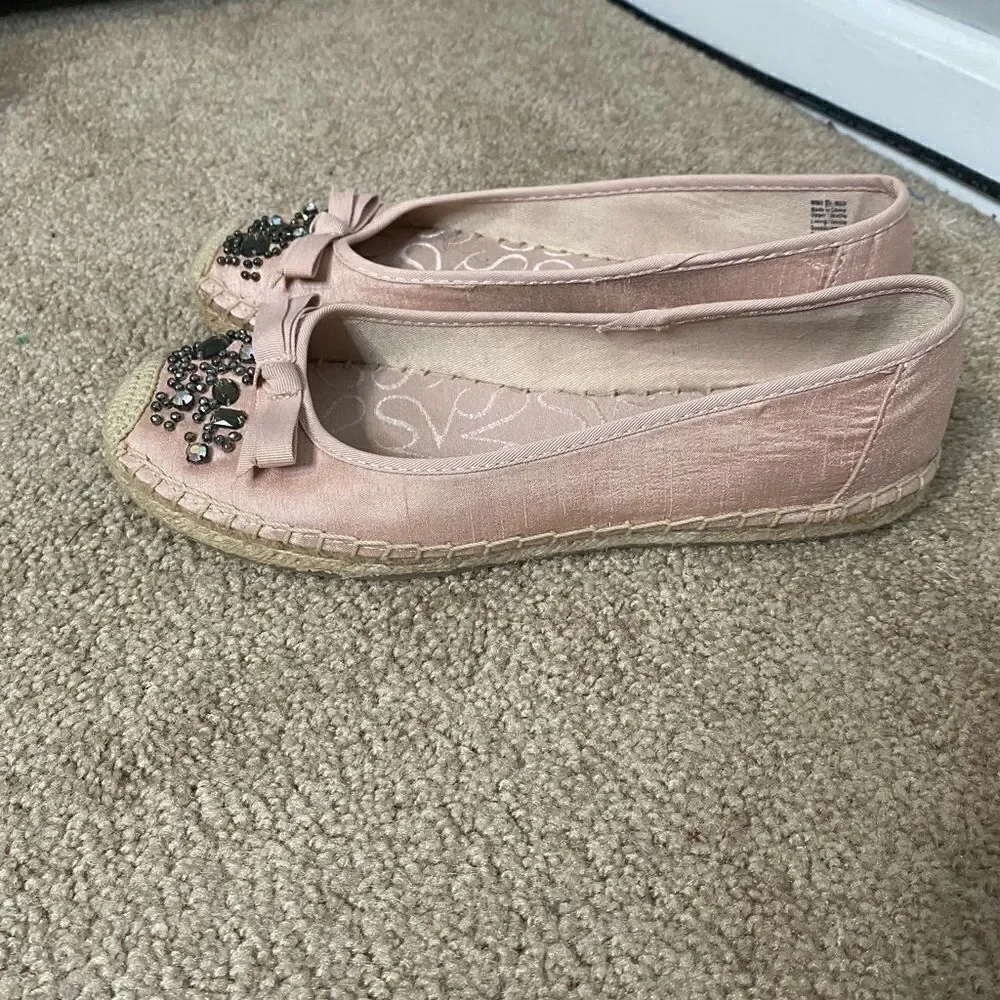 Simply Vera Vera Wang Blush Pink Embellished Espadrilles